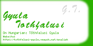 gyula tothfalusi business card